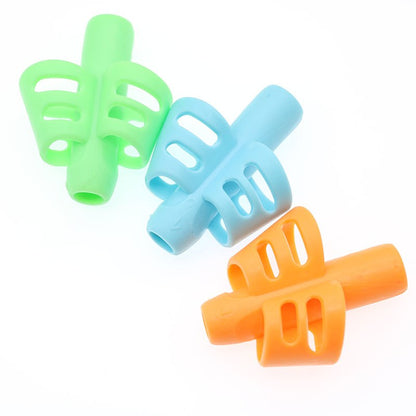 Two-Finger Grip Silicone Baby Learning Writing Tool Writing Pen Writing Correction Device Children Stationery Gift 3pcs - Lullaby Lane Baby Essentials