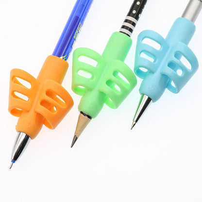 Two-Finger Grip Silicone Baby Learning Writing Tool Writing Pen Writing Correction Device Children Stationery Gift 3pcs - Lullaby Lane Baby Essentials