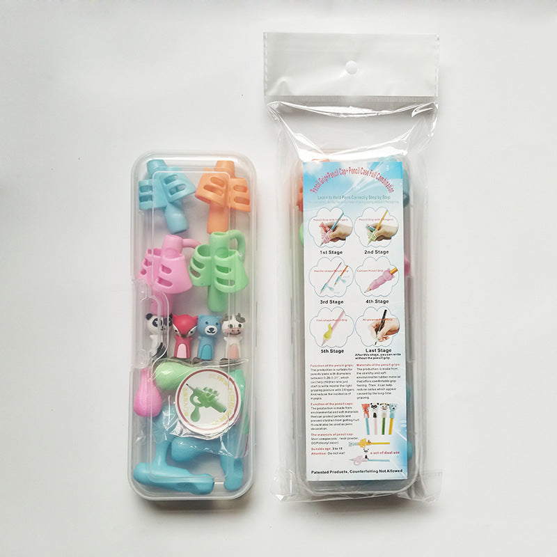 Two-Finger Grip Silicone Baby Learning Writing Tool Writing Pen Writing Correction Device Children Stationery Gift 3pcs - Lullaby Lane Baby Essentials