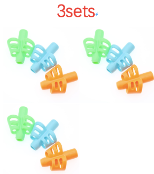 Two-Finger Grip Silicone Baby Learning Writing Tool Writing Pen Writing Correction Device Children Stationery Gift 3pcs - Lullaby Lane Baby Essentials