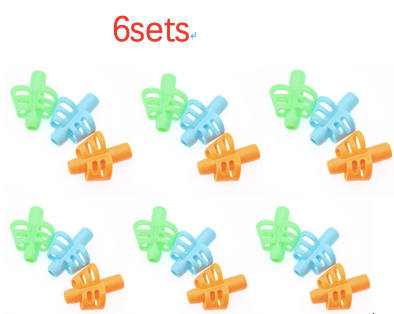 Two-Finger Grip Silicone Baby Learning Writing Tool Writing Pen Writing Correction Device Children Stationery Gift 3pcs - Lullaby Lane Baby Essentials