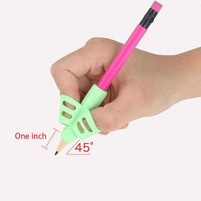 Two-Finger Grip Silicone Baby Learning Writing Tool Writing Pen Writing Correction Device Children Stationery Gift 3pcs - Lullaby Lane Baby Essentials