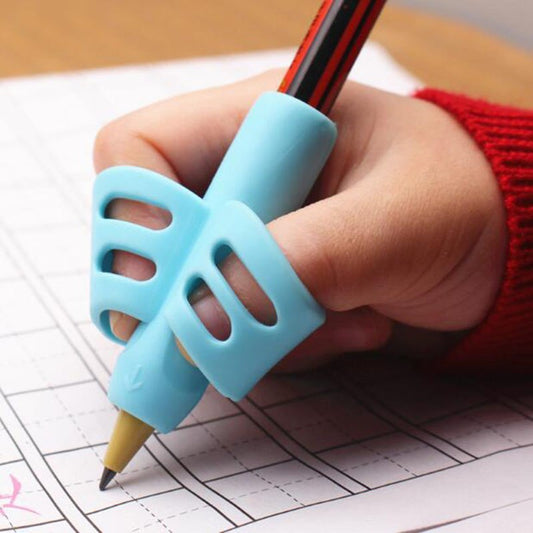 Two-Finger Grip Silicone Baby Learning Writing Tool Writing Pen Writing Correction Device Children Stationery Gift 3pcs - Lullaby Lane Baby Essentials