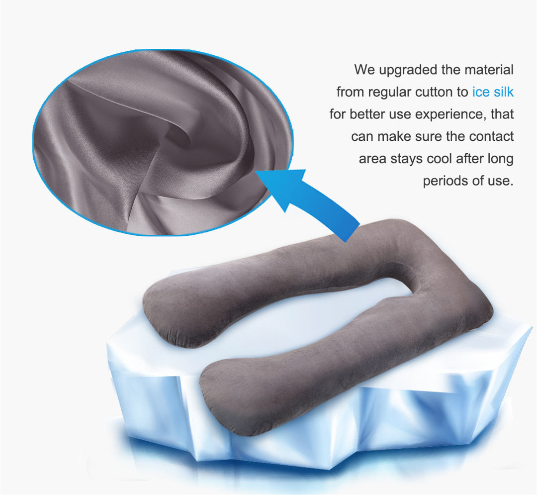 Summer Sleeping Support Pillow For Pregnant Women U Shape Maternity Pillows Pregnancy Ice Silk - Lullaby Lane Baby Essentials